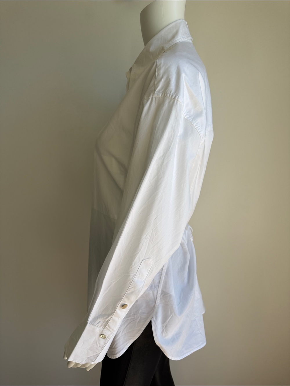 Vince White Cotton Tie Back Oversized Button Front Shirt Blouse S - Picture 3 of 7